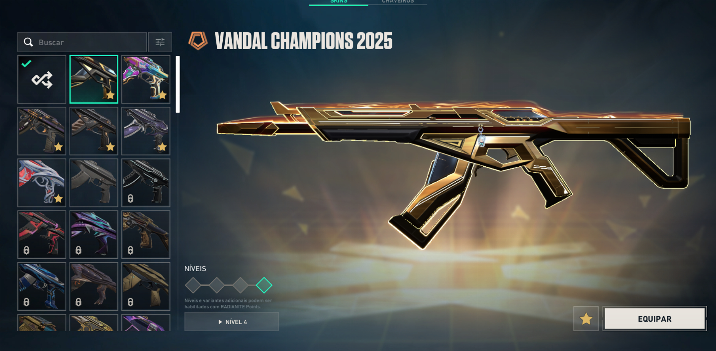 CONTA OURO/PLATINA VALORANT PRA RAPIDO! Com Muitas Skins (Champions 2025)