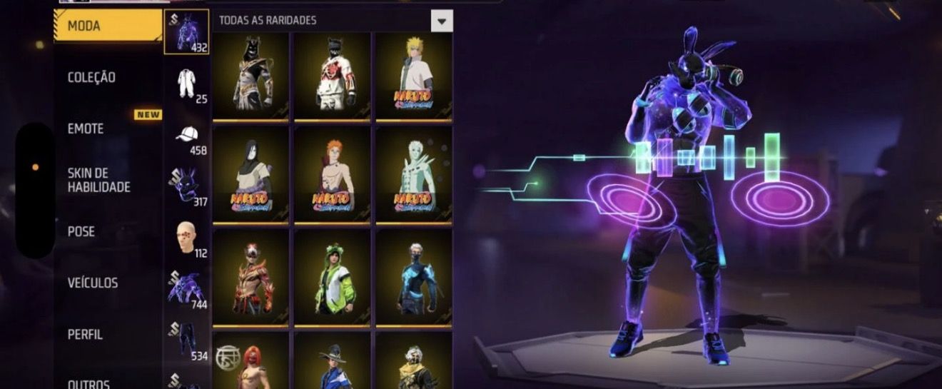 Conta free fire prime 8 gemada