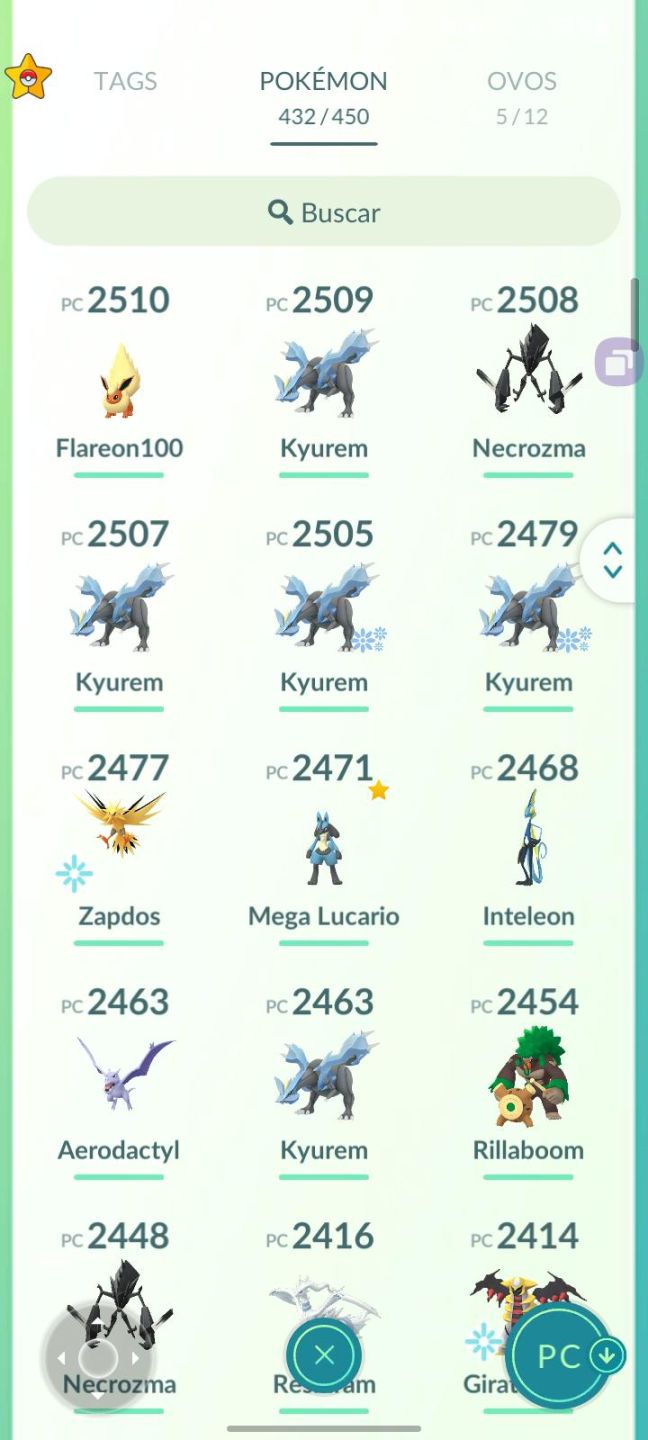 Conta de Pokemon Go lv55 com mais de 125 shines e diversos lendarios