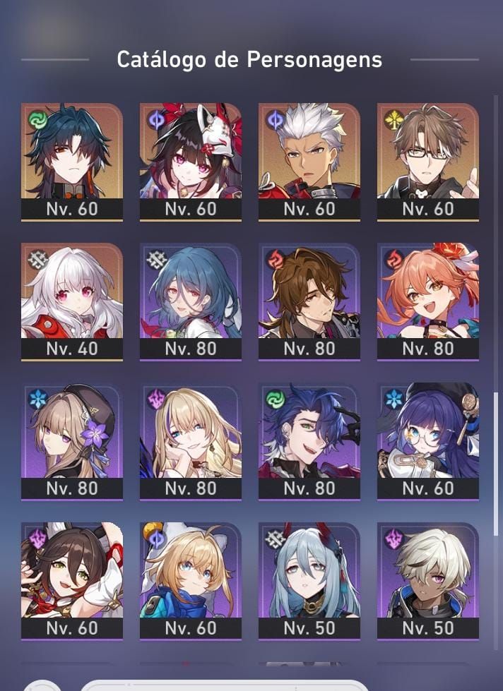 Conta Honkai Star Rail com 37 T5 + 3 Moedas de Troca