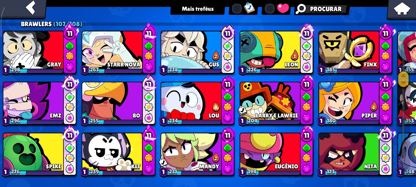 Conta brawl stars a venda +130K TROFÉUS E 97 BRAWLERS NO NÍVEL 11 + TODAS HIPER