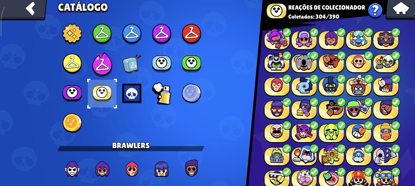 CONTA BRAWL STARS ANTIGA (2019) 96/100 BRAWLERS