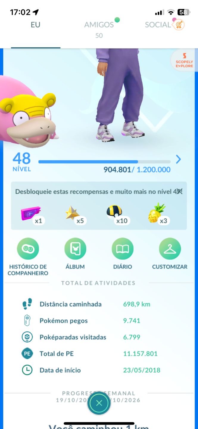 CONTA POKÉMON GO - OG 2018