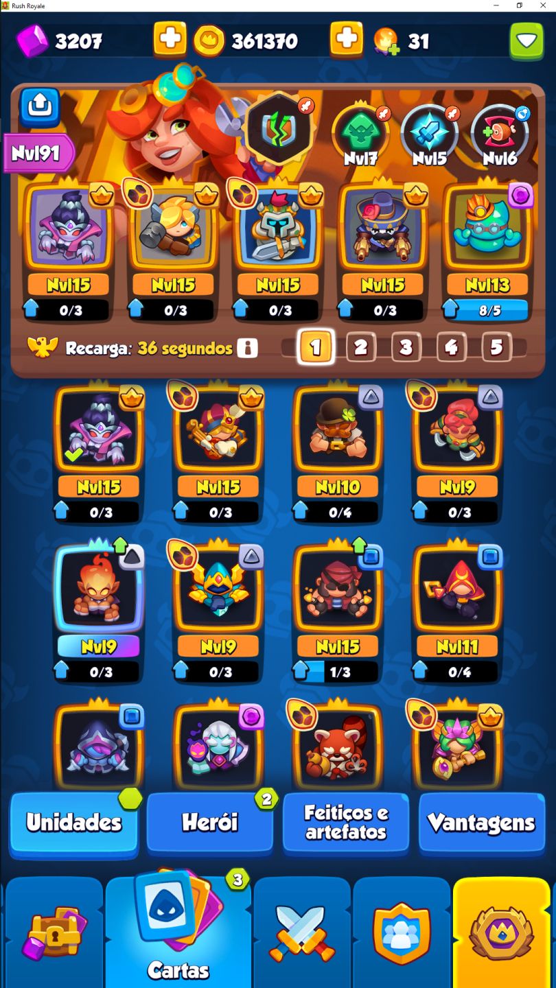 Conta Rush Royale único dono.