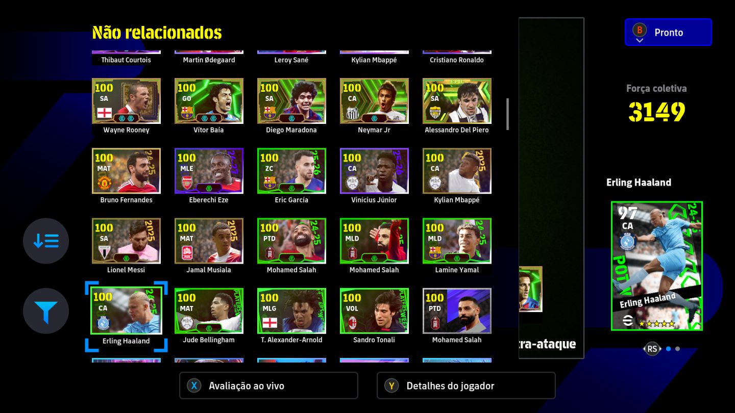 CONTA EFOOTBALL STEAM+FIFA21[ RONALDINHO+ MESSI+ NEYMAR2014 E VARIOS EPICOS