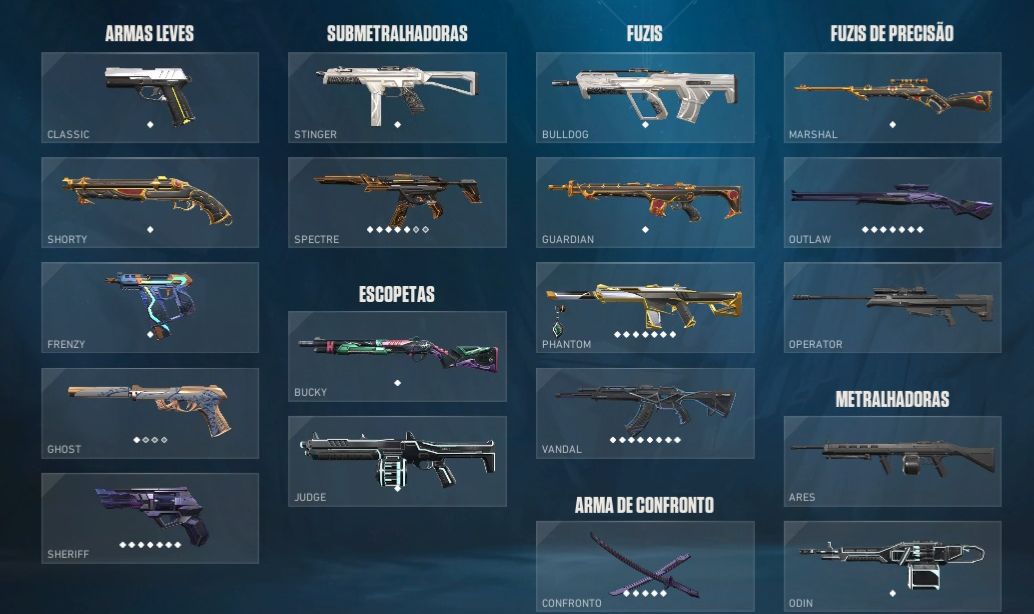 Conta de valorant com bastante skins e pacote EX.O completo