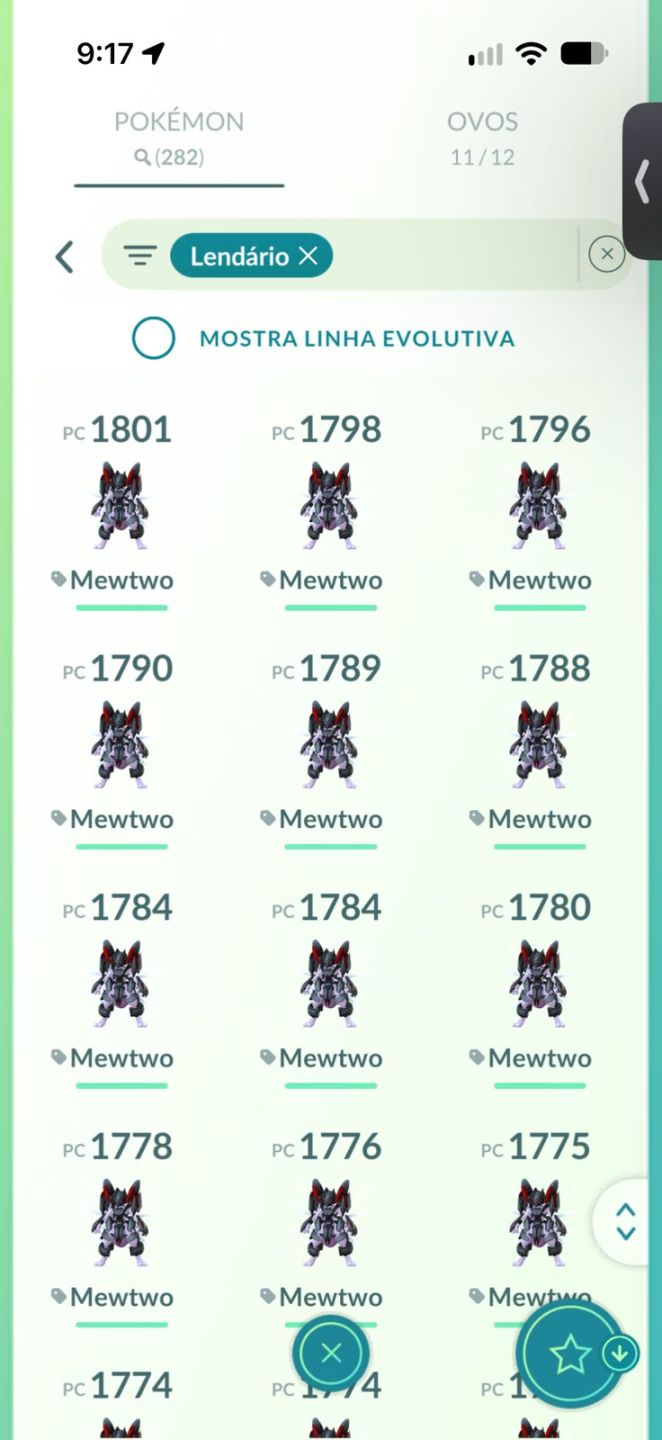 Conta de Pokemon muitos raros level 66