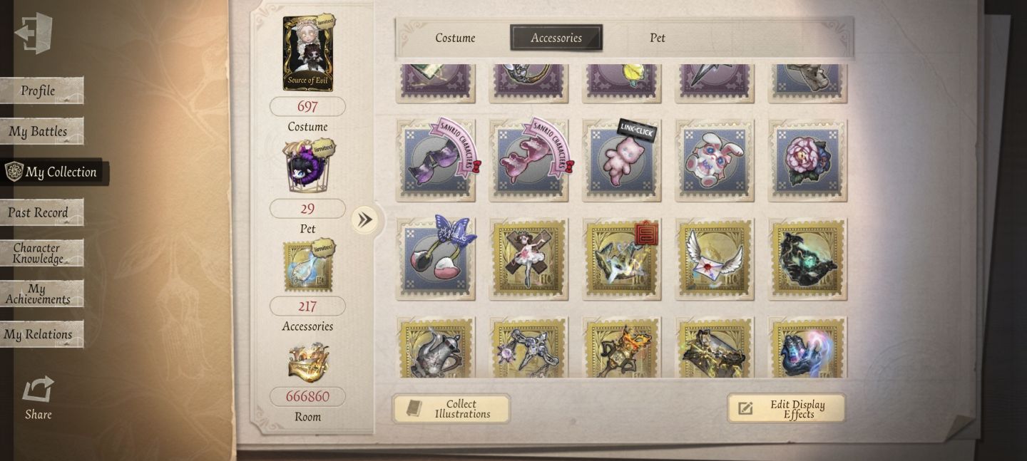 Conta Identity V (NA/EU Android) - Limitados, Danganronpa, Persona, Misty Villa