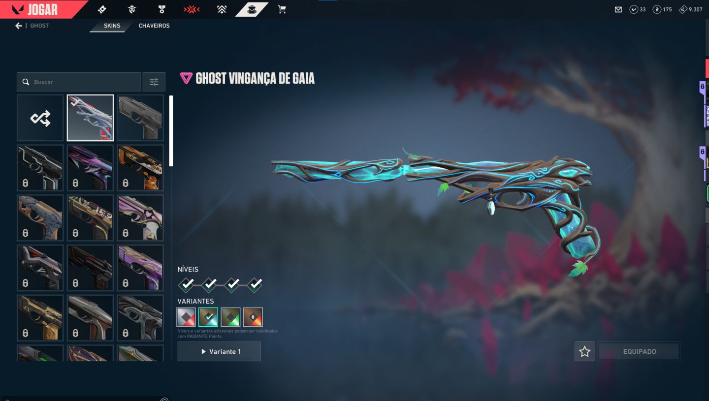 Conta valorant 2 skins de vandal, phantom, sheriff, ghost e faca
