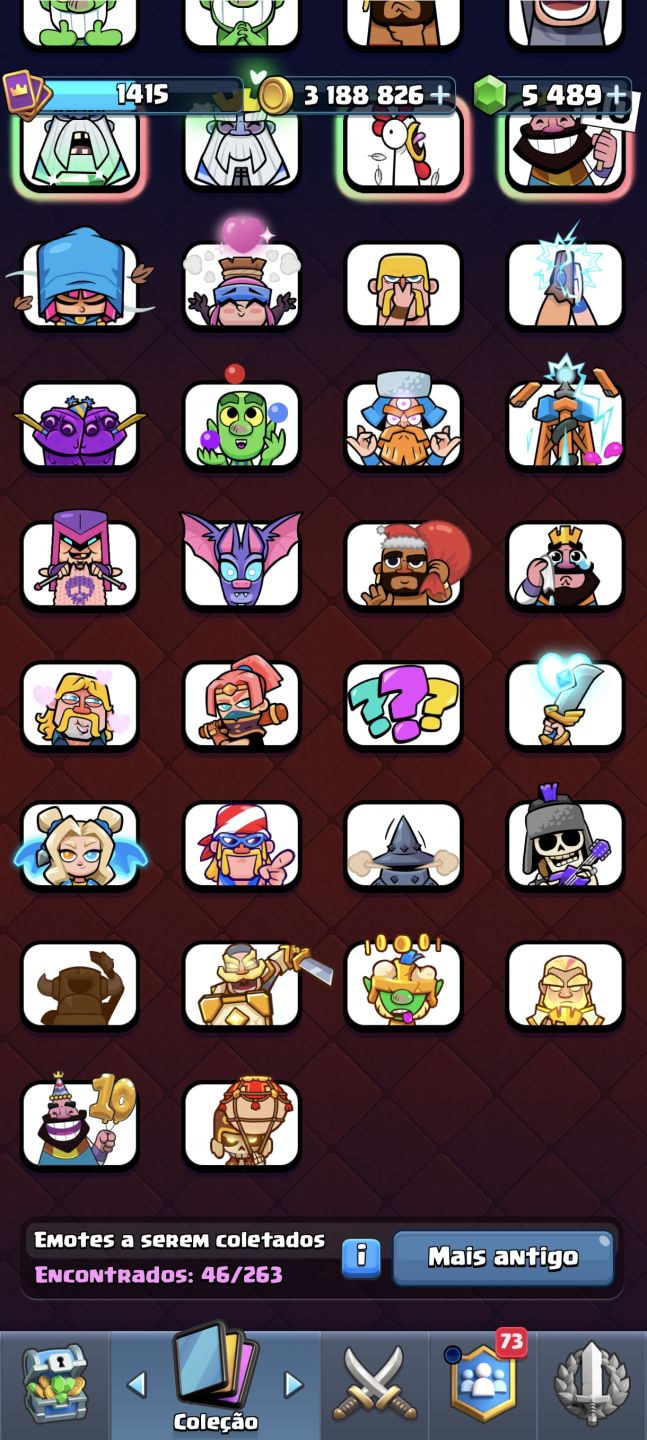 Conta de Clash Royale 10 anos de jogo 3 cartas full