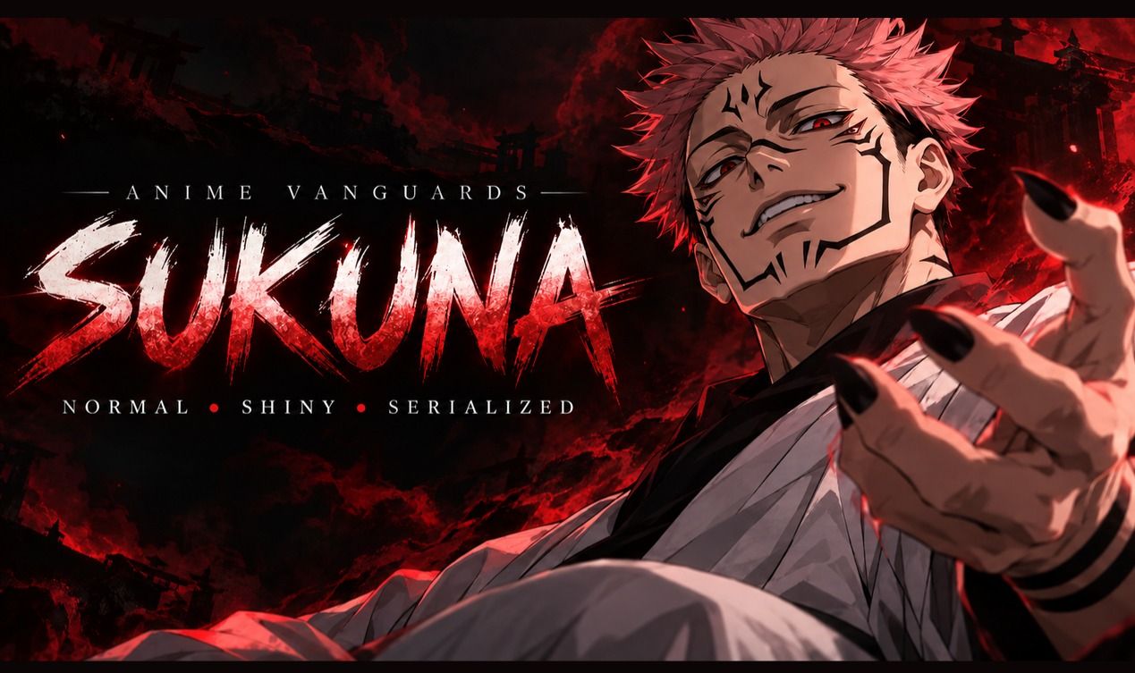 Anime Vanguards | Sukuna Normal, Shiny e Serialized