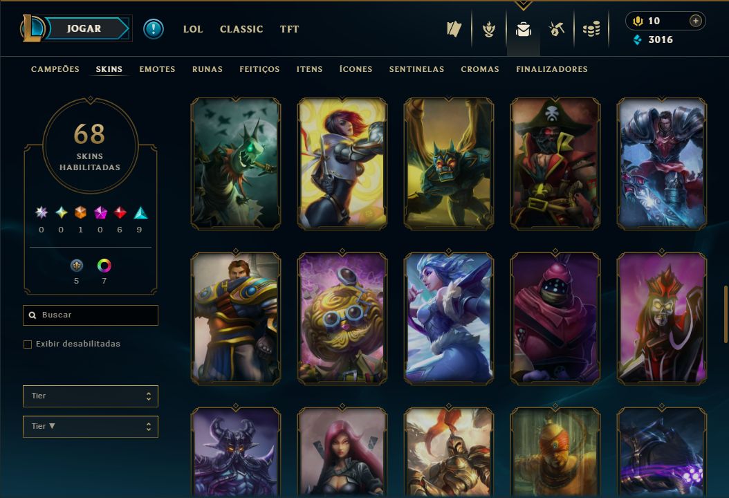 SKIN LENDÁRIA DEUS-REI DARIUS + [ QUASE 100 SKINS HABILITADAS ] + [ TROCA NICK ]