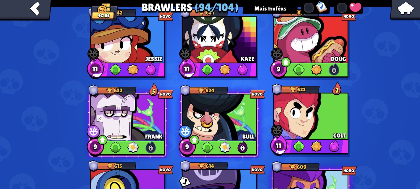 Conta brawl stars desde o lançamento 42k troféus aceito propostas