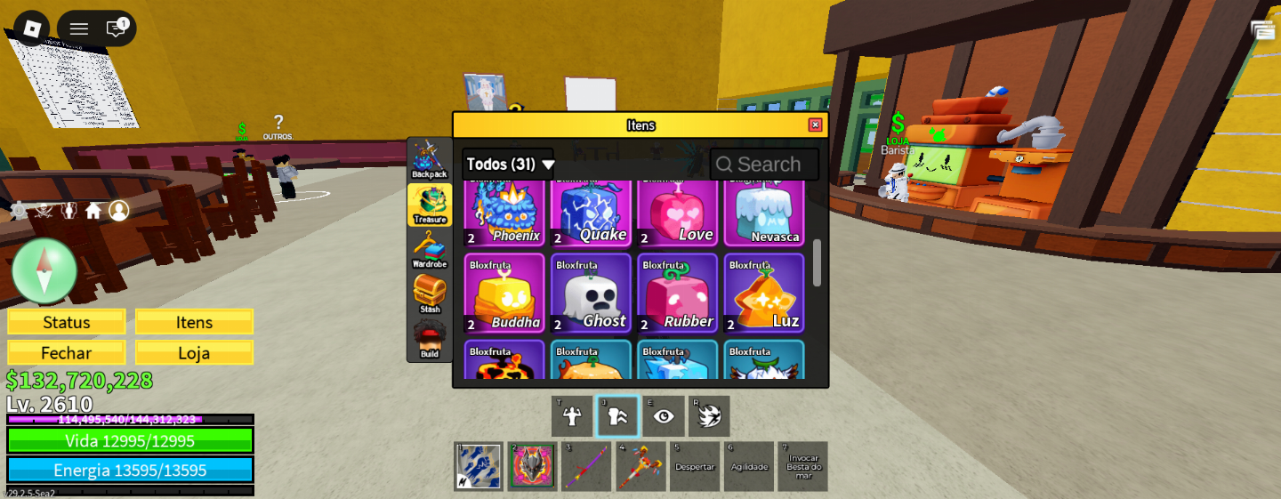 Contas Blox fruits