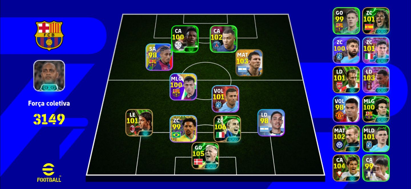Conta Efootball Messi Raro 2014 + Rudiger ST Antigo + FC 3149