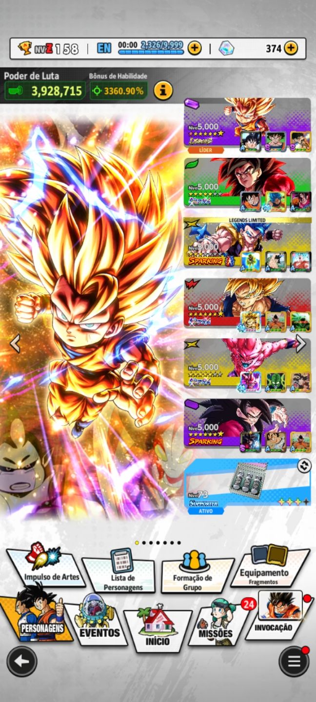 CONTAS DRAGON BALL LEGENDS [ENTREGA AUTOMÁTICA]