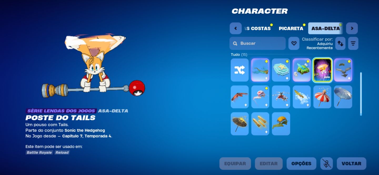 Conta no Fortnite com passe do sonic!
