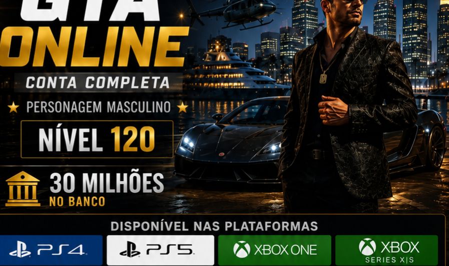 CONTA GTA ONLINE DISPONÍVEL PARA XBOX ONE SERIES S SX PS5