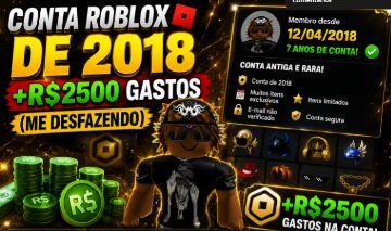 Conta Roblox de 2018 +R$2500 gastos (Me desfazendo)