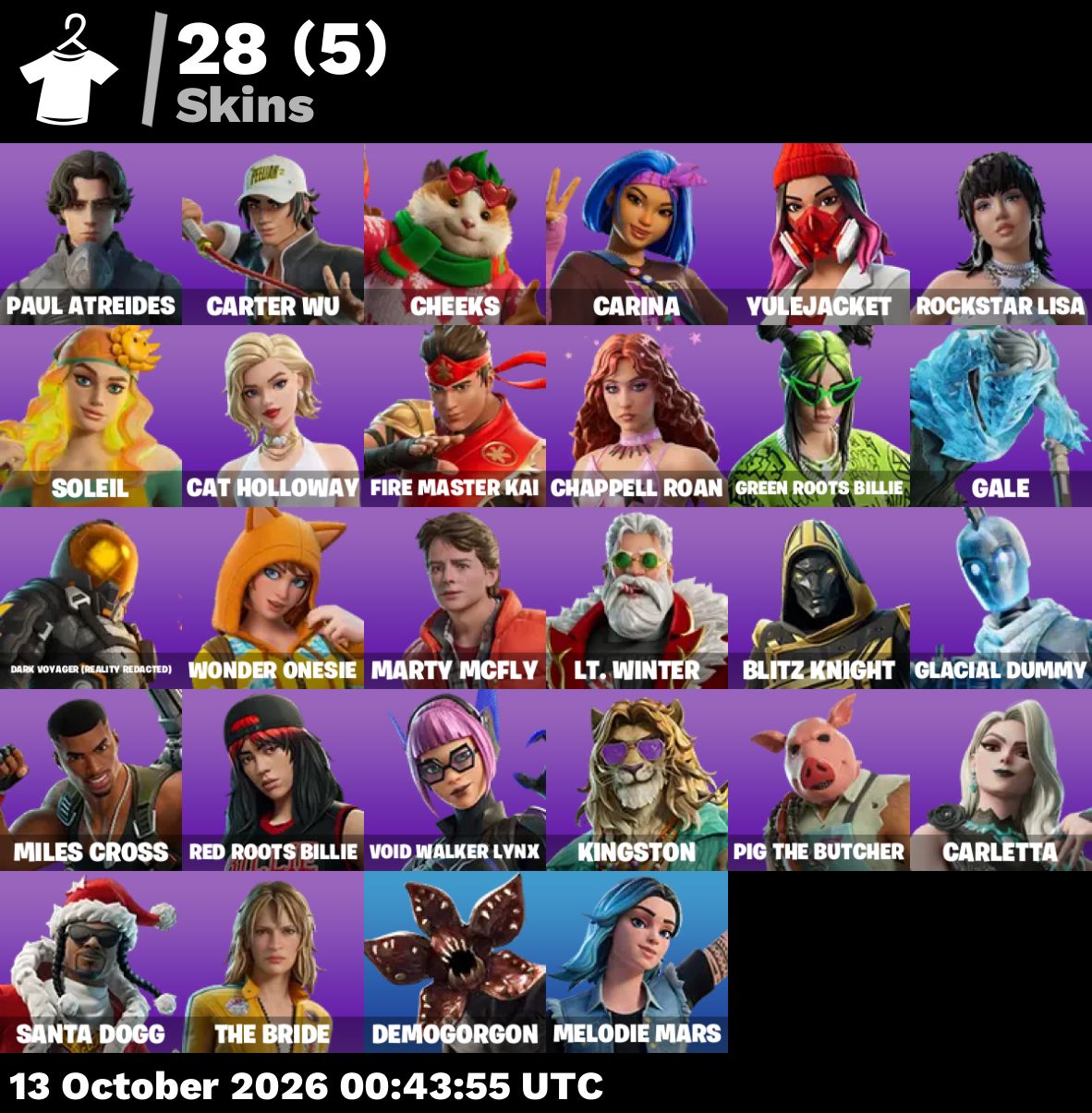 CONTA FORTNITE TRYHARD/ISKIN DUNA
