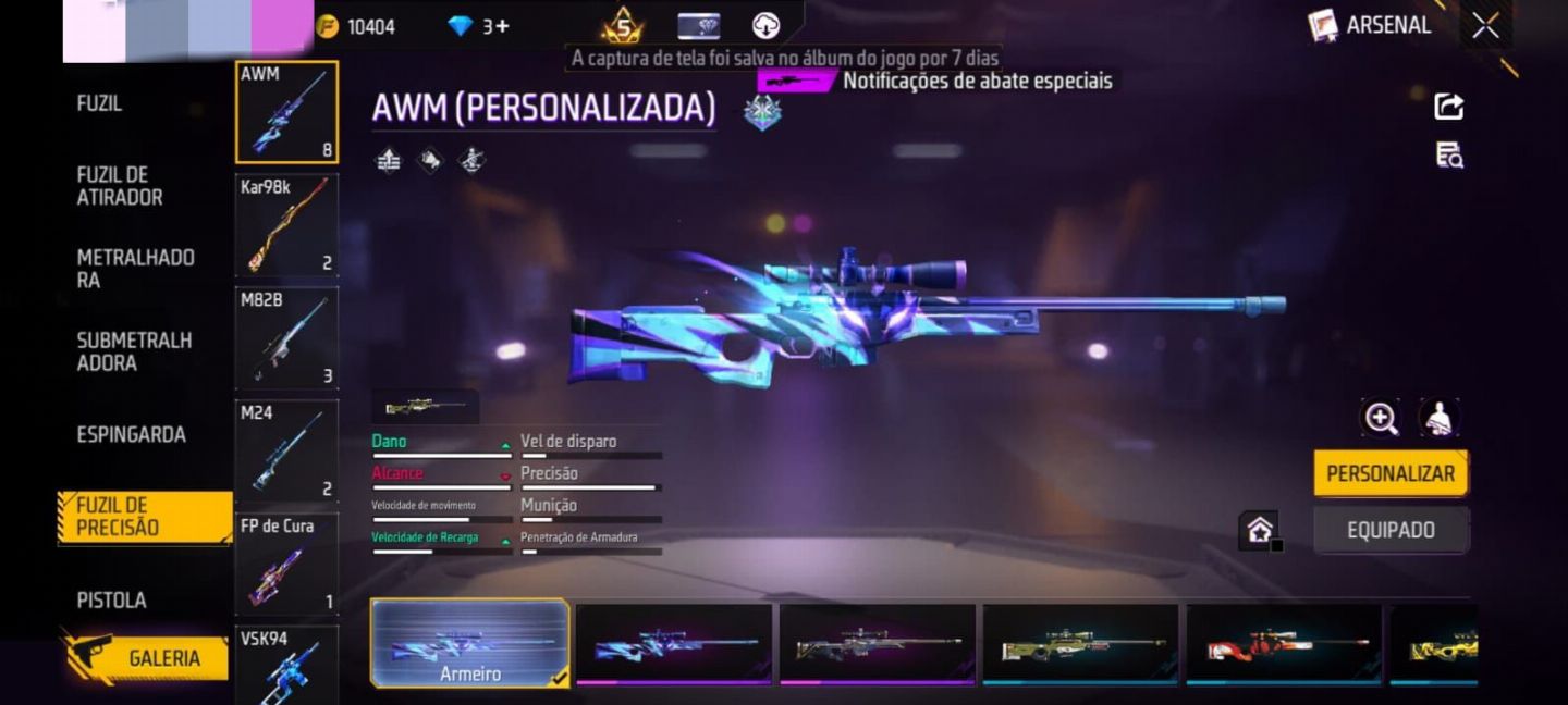 CONTA FREE FIRE PRIME 5 + 300 PEITORAIS + 200 CALÇAS PUNHO EVOLUTIVO MUITO MAIS