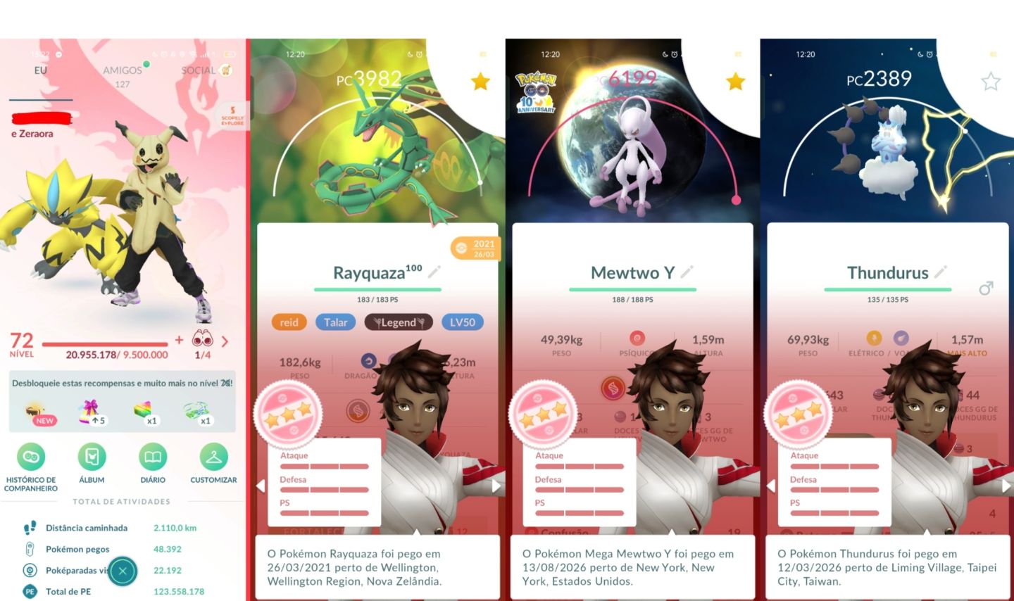 CONTA POKEGO - LVL 72 - ANO 2020 - 638 BRILHANTES - 100 MEGA EVOLUÇÕES