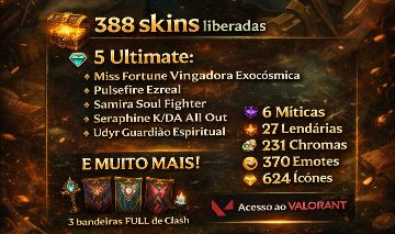 Conta League of Legends Lv 841 388 Skins