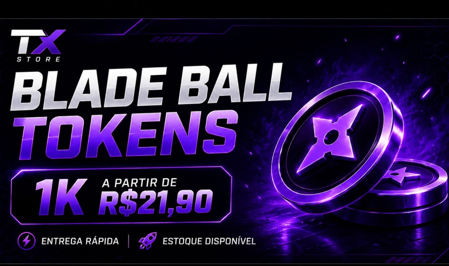 BLADE BALL TOKENS | 1K A PARTIR DE R$21,90 | ENTREGA RÁPIDA