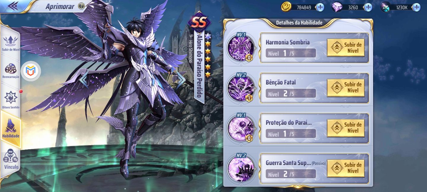 Conta A149 LV43 com Alone PP, Apolo, Seraphina, Thanatos, Hypnos e Oneiros!