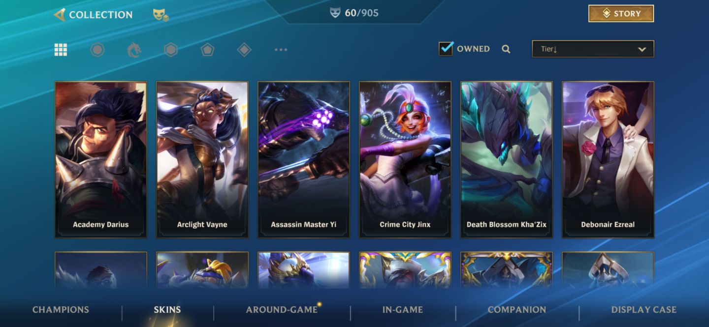 Conta Wild Rift Diamante com 60 Skins