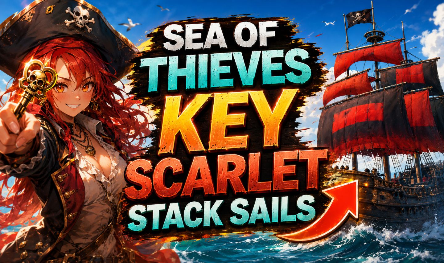 (VELA RARA) SEA OF THIEVES SCARLET STACK SAILS PC/XBOX