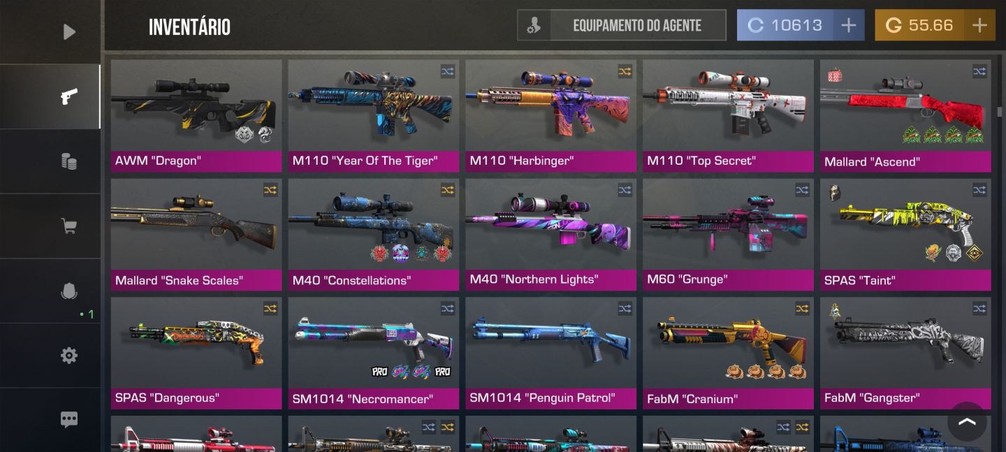 CONTA DE STANDOFF 2 COM MAIS DE 600 ITENS avaliada em 167k gold