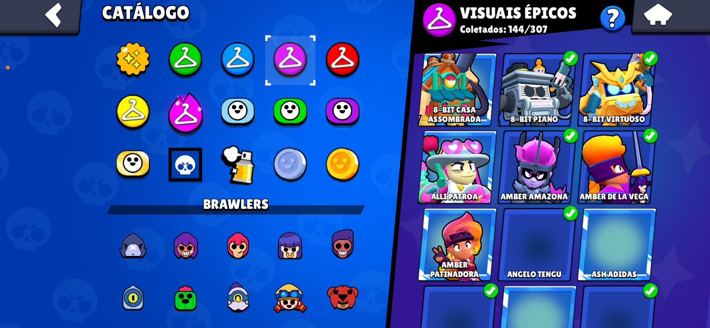 CONTA BRAWL STARS 70.989 TROFÉUS | 500 SKINS | 105 BRAWLERS | 7 HIPERCARGAS