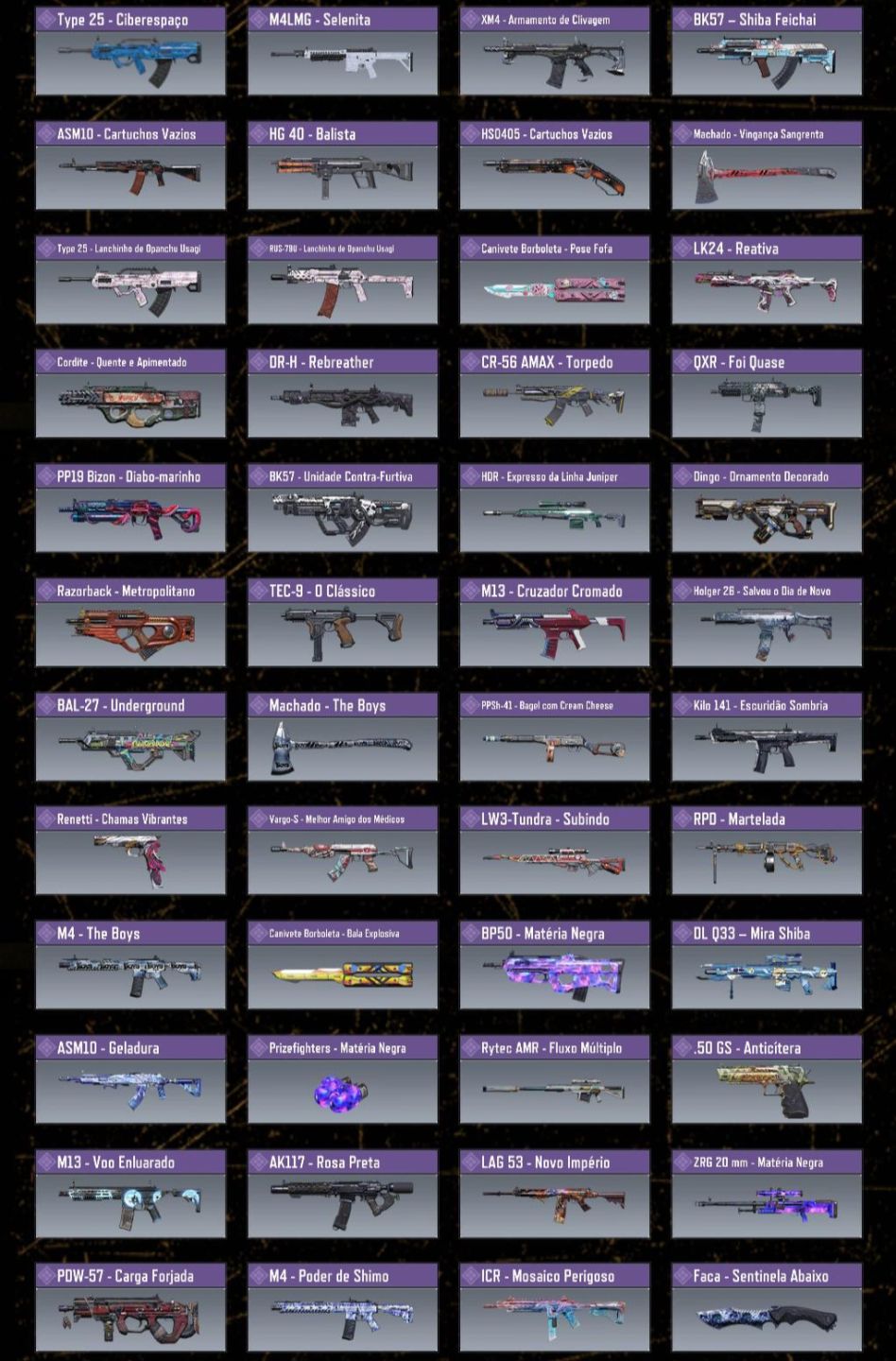 CONTA COD MOBILE COM VARIAS SKINS