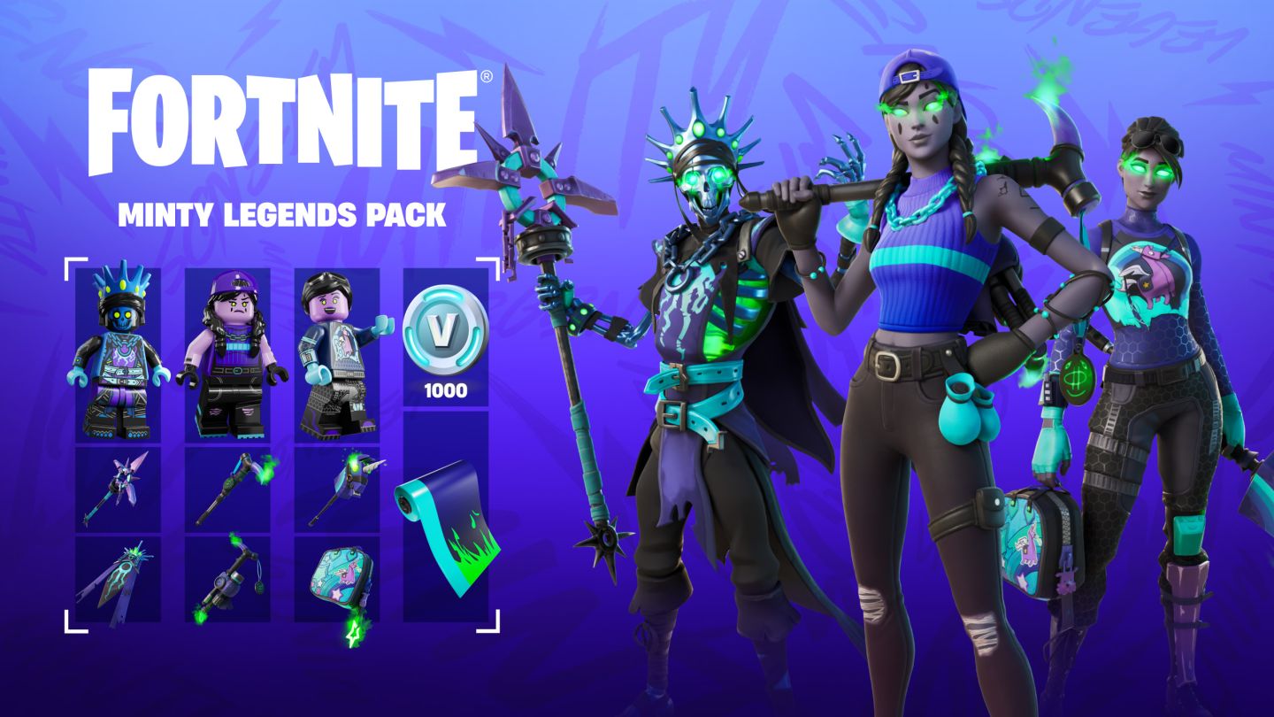 PACOTÃO LENDAS MENTA + 1000 V-BUCKS - CÓDIGO UNIVERSAL