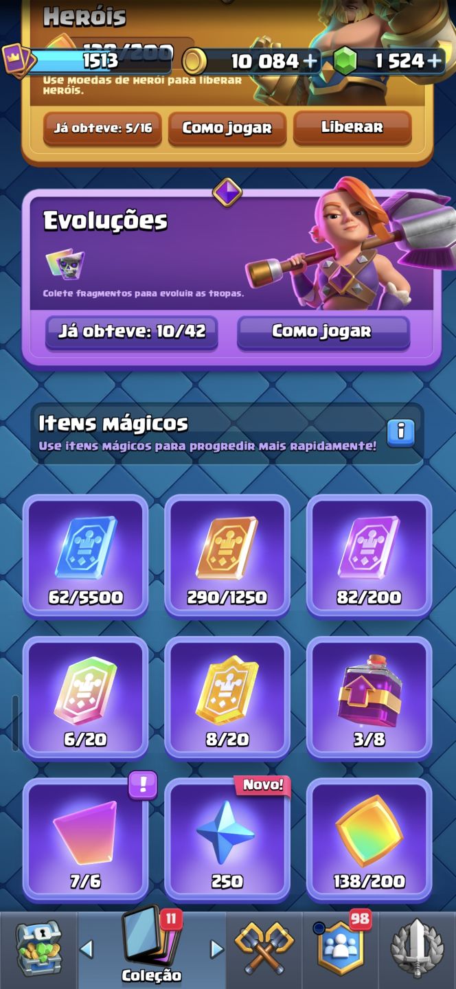 CONTA CLASH ROYALE 11000 TROFÉUS