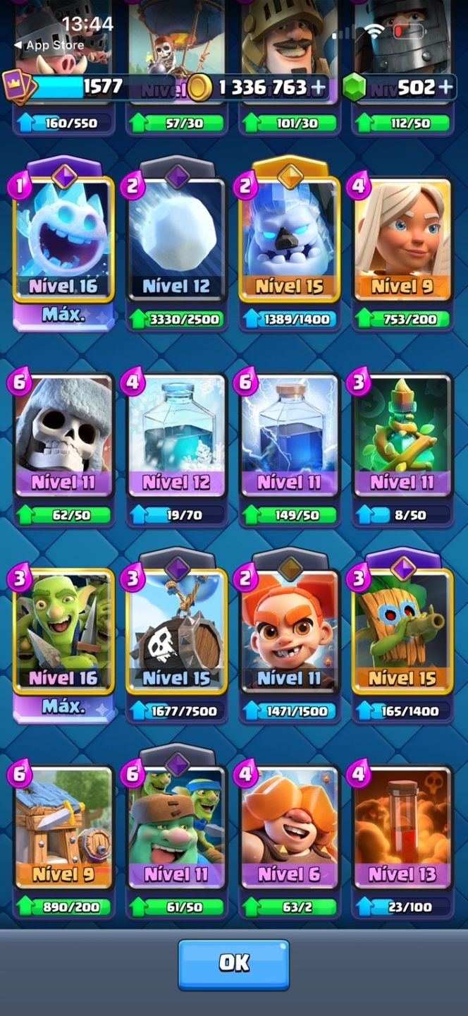 CONTA CLASH ROYALE 12.088 TROFÉUS | ARENA 29 | 17 EVOLUÇÕES + 6 HERÓIS