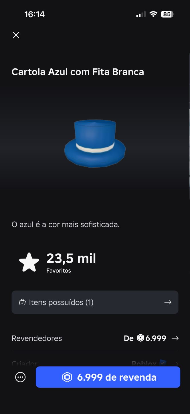 CONTA ROBLOX PREMIUM | +120K ROBUX EM INVENTÁRIO | +1 MILHÃO DE ROBUX INVESTIDO