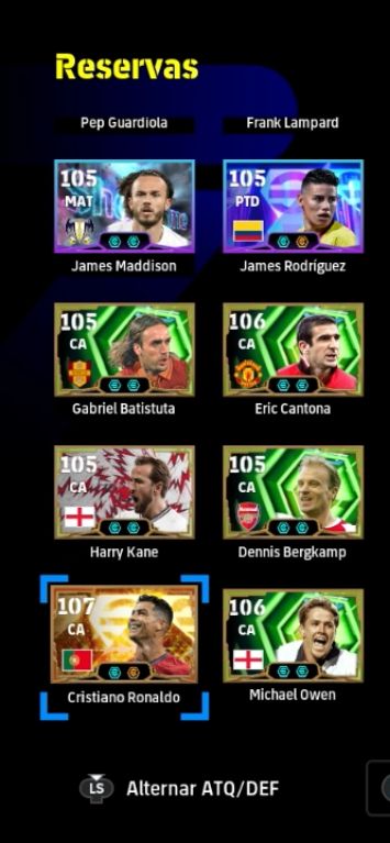 Conta Efootball Xbox/PC com jogadores como Messi, Cruyff, Kaka, Zico e Neymar