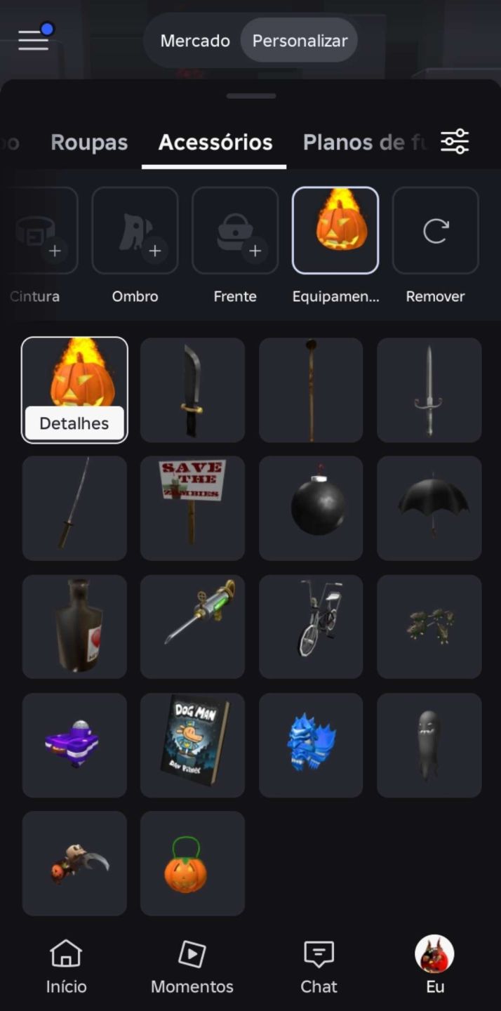 Conta com Headless, Korblox, Dominó crown, ghop