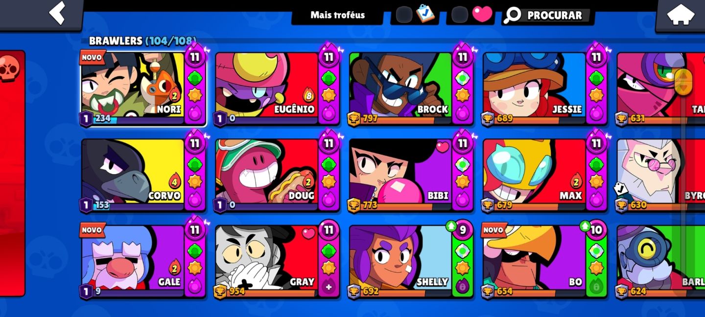 Conta Brawl Stars de 2019/ Gastos quase 800 conto.