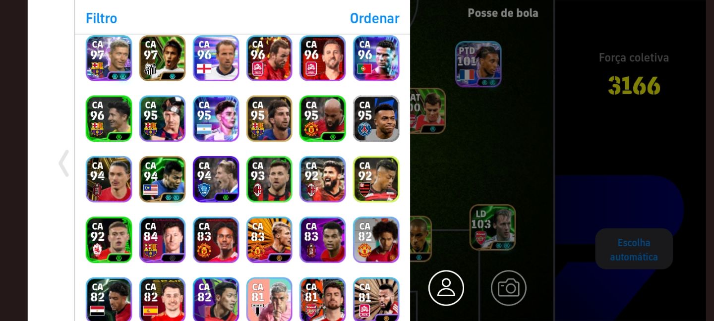 Conta eFootball 3166 de Força Coletiva | Full Épicos e Big Time