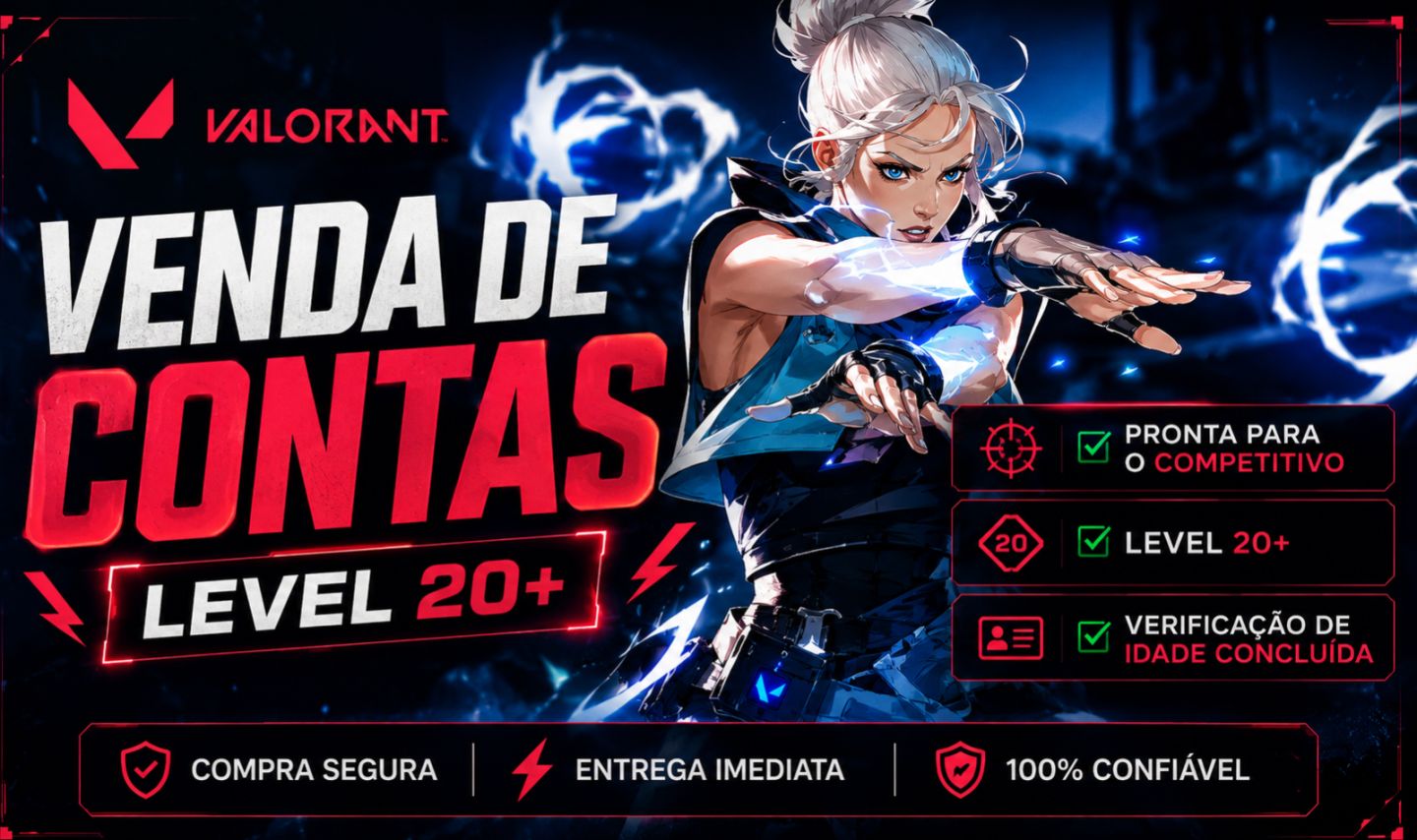 CONTAS VALORANT PRONTA P/ O COMP (ENTREGA AUTOMÁTICA)(UPADAS POR MIM)