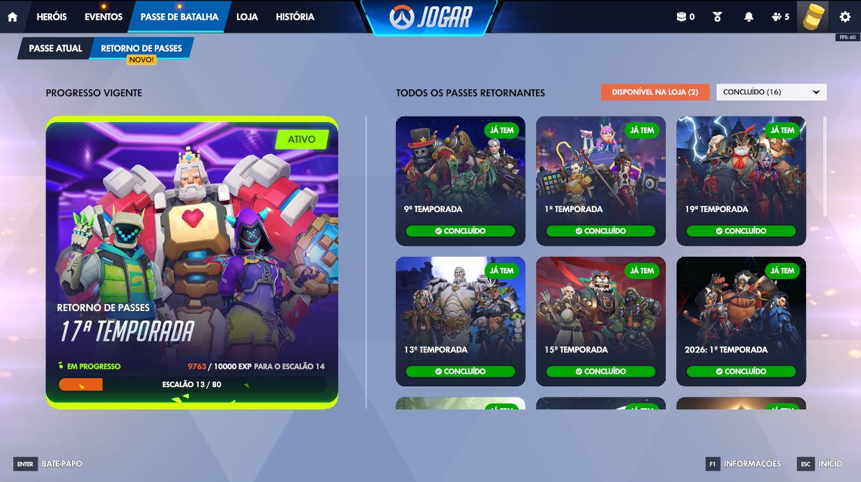Conta antiga com muita skin pick elo CHAMP 4 de tank