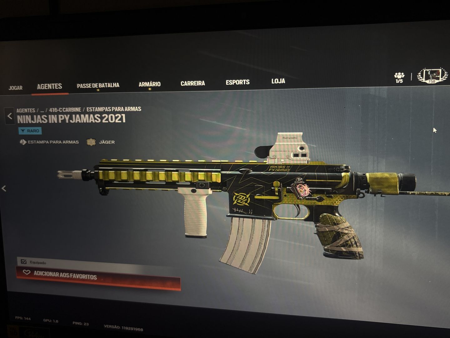 Conta high level rainbow six
