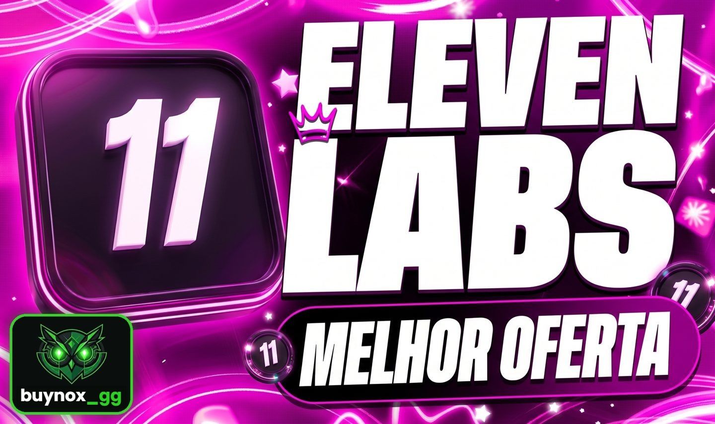 Créditos ElevenLabs 1 milhão via parceiro | 30 dias | Entrega em 2h