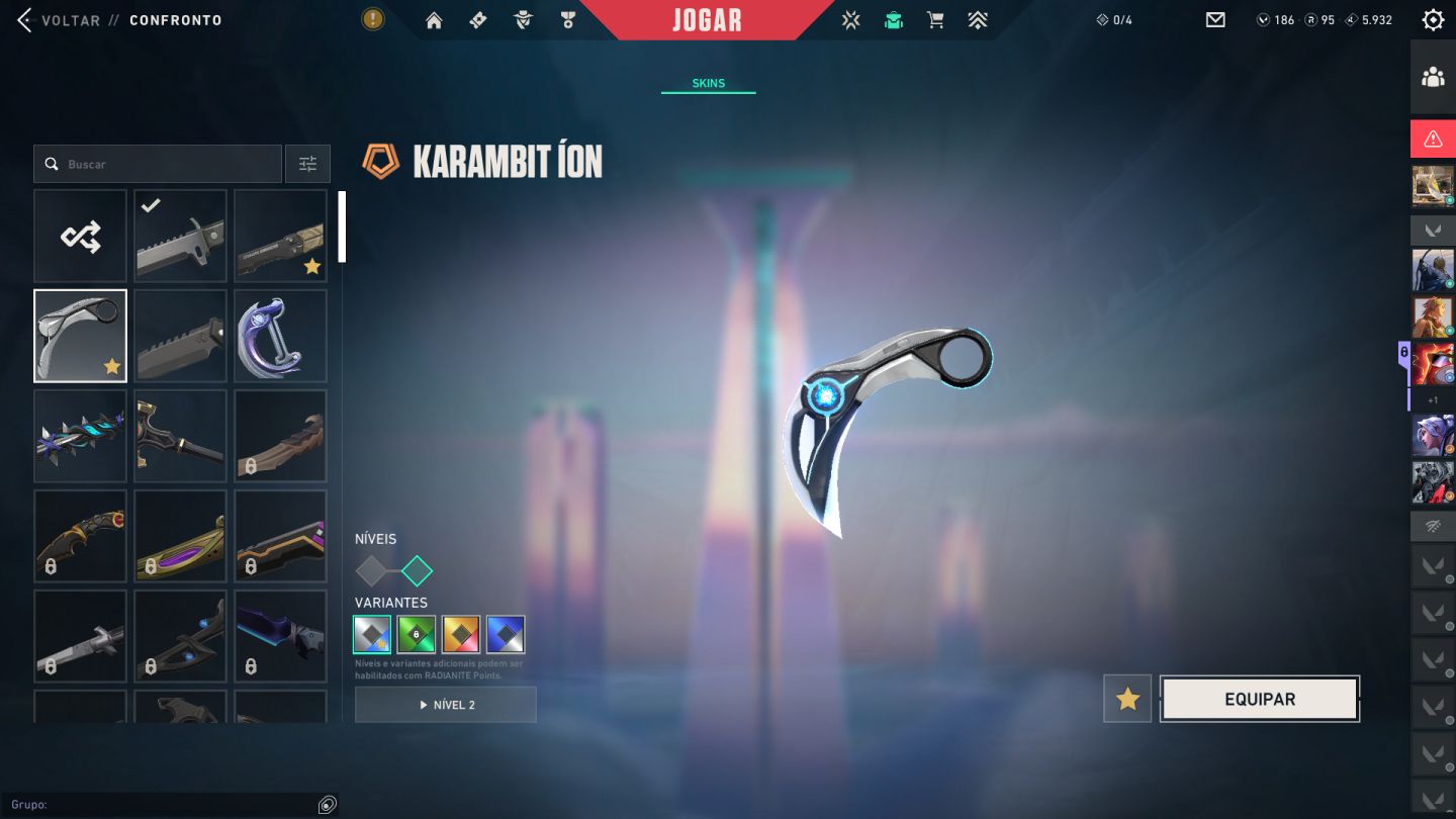 CONTA VALORANT FULL ACESSO COM KARAMBIT, BUTTERFLY E SKINS DE VANDAL,PHANTOM