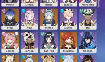 CONTA GENSHIN AR 59 ARLECCHINO C3, MAVUIKA, FLINS, FURINA C1, SERVER AMERICA