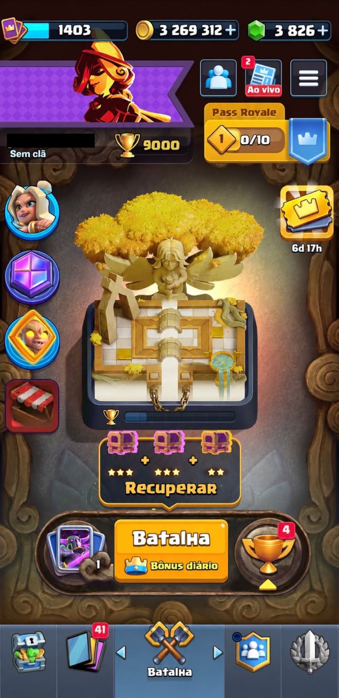 CONTA CLASH ROYALE COM 8 ANOS DE JOGO 9K DE TROFÉUS E 3 MILHÕES DE OURO +BRINDES