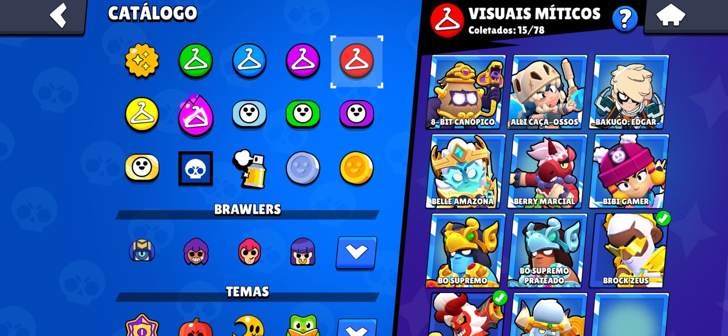 Conta de braw Stars 36k de troféu 98 brawlers
